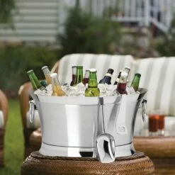 Brand new 🤩 Mikasa® 30 Quart Double Wall Beverage Tub with Stand and Tools 🌟 -Hot Sale barware Store 30 quart double wall beverage tub with stand and tools 5245941 4