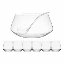 New ⭐ Mikasa® Akimbo 8 Piece Punch Bowl Set 💯