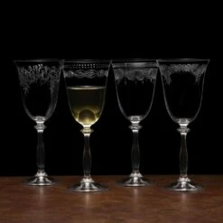 Promo ✨ Mikasa® Amelia Set of 4 White Wine Glasses ✨ -Hot Sale barware Store amelia set of 4 white wine glasses 5282434 3