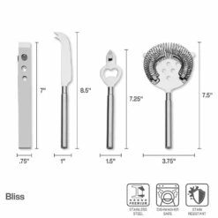 Outlet ⌛ Mikasa® Bliss 8 Piece Bar Tool Set 🥰 -Hot Sale barware Store bliss 8 piece bar tool set 5292793 5