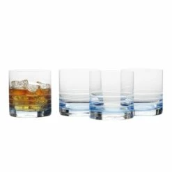 Best Pirce ❤️ Mikasa® Cal Blue Ombre Set of 4 Double Old Fashioned Whiskey Glasses ❤️