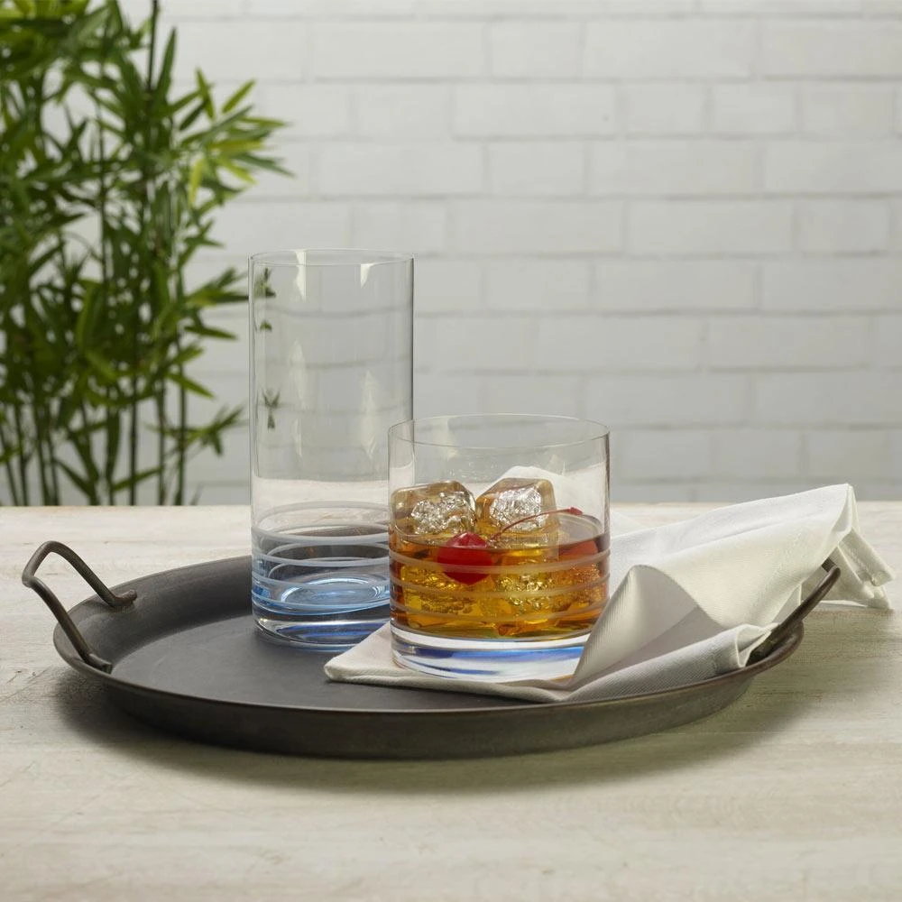 Best Pirce ❤️ Mikasa® Cal Blue Ombre Set of 4 Double Old Fashioned Whiskey Glasses ❤️ 4 Best Pirce ❤️ Mikasa® Cal Blue Ombre Set of 4 Double Old Fashioned Whiskey Glasses ❤️ - Image 2