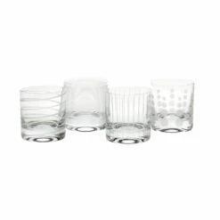 Promo ⭐ Mikasa® Cheers® Set of 4 Double Old Fashioned Whiskey Glasses ⌛