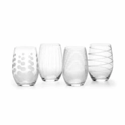 Best Pirce 😀 Mikasa® Cheers® Set of 4 Stemless Wine Glasses 🛒