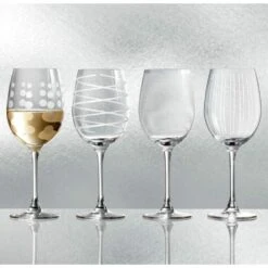 Deals 😉 Mikasa® Cheers® Set of 4 White Wine Glasses ❤️ -Hot Sale barware Store cheers set of 4 white wine glasses SW910 403 2