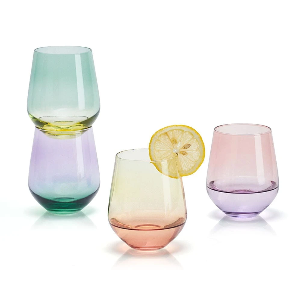 Promo ⭐ Mikasa® Chroma Set of 4 Stemless Wine Glasses 🔥 6 Promo ⭐ Mikasa® Chroma Set of 4 Stemless Wine Glasses 🔥 - Image 4