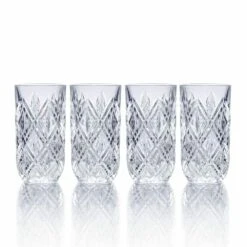 New ✔️ Mikasa® Claremont Set of 4 Highball Glasses 👍