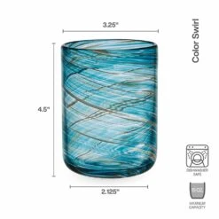 Buy ⭐ Mikasa® Color Swirl Set of 4 Double Old Fashioned Glasses ❤️ -Hot Sale barware Store color swirl set of 4 double old fashioned glasses 5294209 3