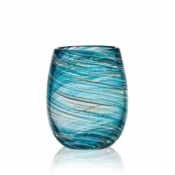 Discount 🔔 Mikasa® Color Swirl Set of 4 Stemless Wine Glasses 🔔 -Hot Sale barware Store color swirl set of 4 stemless wine glasses 5294219 4