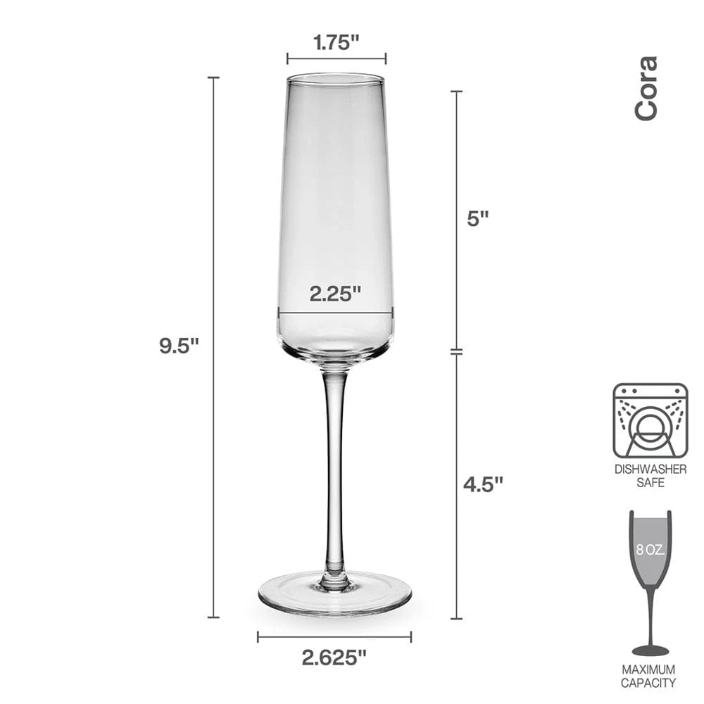 Promo 🎁 Mikasa® Cora Set of 4 Flute Glasses 🥰 7 Promo 🎁 Mikasa® Cora Set of 4 Flute Glasses 🥰 - Image 5