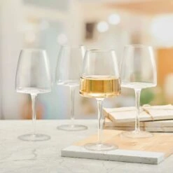 Cheap ✨ Mikasa® Cora Set of 4 White Wine Glasses 🧨 -Hot Sale barware Store cora set of 4 white wine glasses 5294242 3