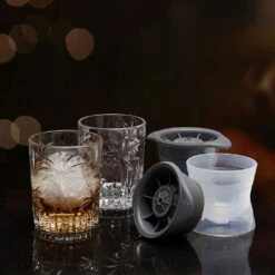 Wholesale ✨ Mikasa® Craft Cocktail Set of 2 Double Old Fashioned Whiskey Glasses with Ice Molds 🥰 -Hot Sale barware Store craft cocktail set of 2 double old fashioned whiskey glasses with ice molds 5292029 3