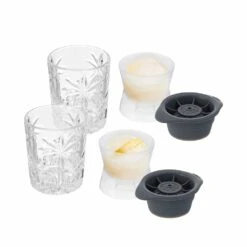 Wholesale ✨ Mikasa® Craft Cocktail Set of 2 Double Old Fashioned Whiskey Glasses with Ice Molds 🥰 -Hot Sale barware Store craft cocktail set of 2 double old fashioned whiskey glasses with ice molds 5292029 5
