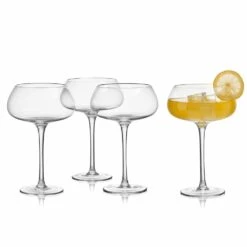 Best deal 👏 Mikasa® Craft Cocktail Set of 4 Coupe Champagne Wine Glasses 😍