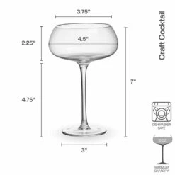 Best deal 👏 Mikasa® Craft Cocktail Set of 4 Coupe Champagne Wine Glasses 😍 -Hot Sale barware Store craft set of 4 coupe champagne wine glasses 5294051 5