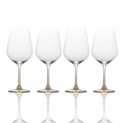 Brand new ⌛ Mikasa® Gianna Ombre Amber Set of 4 Red Wine Glasses 😀