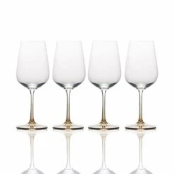 Best Pirce 🤩 Mikasa® Gianna Ombre Amber Set of 4 White Wine Glasses 🔥