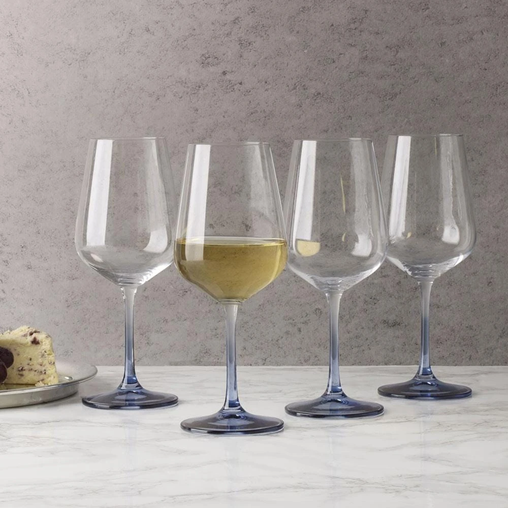 Best deal 🎁 Mikasa® Gianna Ombre Blue Set of 4 White Wine Glasses 🌟 4 Best deal 🎁 Mikasa® Gianna Ombre Blue Set of 4 White Wine Glasses 🌟 - Image 2