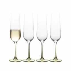 Budget 🔥 Mikasa® Gianna Ombre Sage Set of 4 Flute Glasses ✨