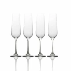 Deals ❤️ Mikasa® Gianna Ombre Smoke Set of 4 Flute Glasses ✨