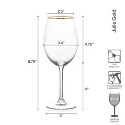 Best deal 😍 Mikasa® Grace Set of 4 White Wine Glasses ⭐ -Hot Sale barware Store grace set of 4 white wine glasses 5290413 4
