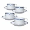 Deals ⌛ Mikasa® Jet Set Blue Set of 4 Tea Cups and Saucers ⭐ -Hot Sale barware Store jet set blue set of 4 tea cups and saucers K85132194 1