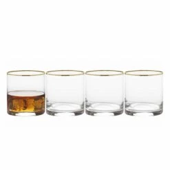 Best reviews of 👍 Mikasa® Julie Gold Set of 4 Double Old Fashioned Whiskey Glasses 🥰