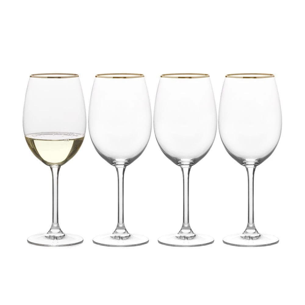Cheap ❤️ Mikasa® Julie Gold Set of 4 White Wine Glasses 🧨 3 Cheap ❤️ Mikasa® Julie Gold Set of 4 White Wine Glasses 🧨