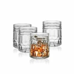 New 🔔 Mikasa® Lawrence Set of 4 Double Old Fashioned Whiskey Glasses 👍