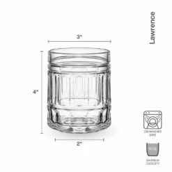 New 🔔 Mikasa® Lawrence Set of 4 Double Old Fashioned Whiskey Glasses 👍 -Hot Sale barware Store lawrence set of 4 double old fashioned whiskey glasses 5294032 4