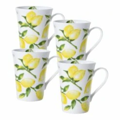Outlet 🔔 Mikasa® Lemons Set of 4 Mugs 💯