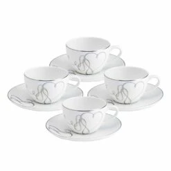 Best deal ✨ Mikasa® Love Story Set of 4 Teacups and Saucers ⌛