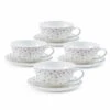 Flash Sale 🥰 Mikasa® Millie Gold Set of 4 Cups and Saucers 🎁 -Hot Sale barware Store millie gold set of 4 cups and saucers 5289326 1