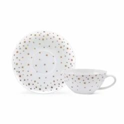 Flash Sale 🥰 Mikasa® Millie Gold Set of 4 Cups and Saucers 🎁 -Hot Sale barware Store millie gold set of 4 cups and saucers 5289326 3