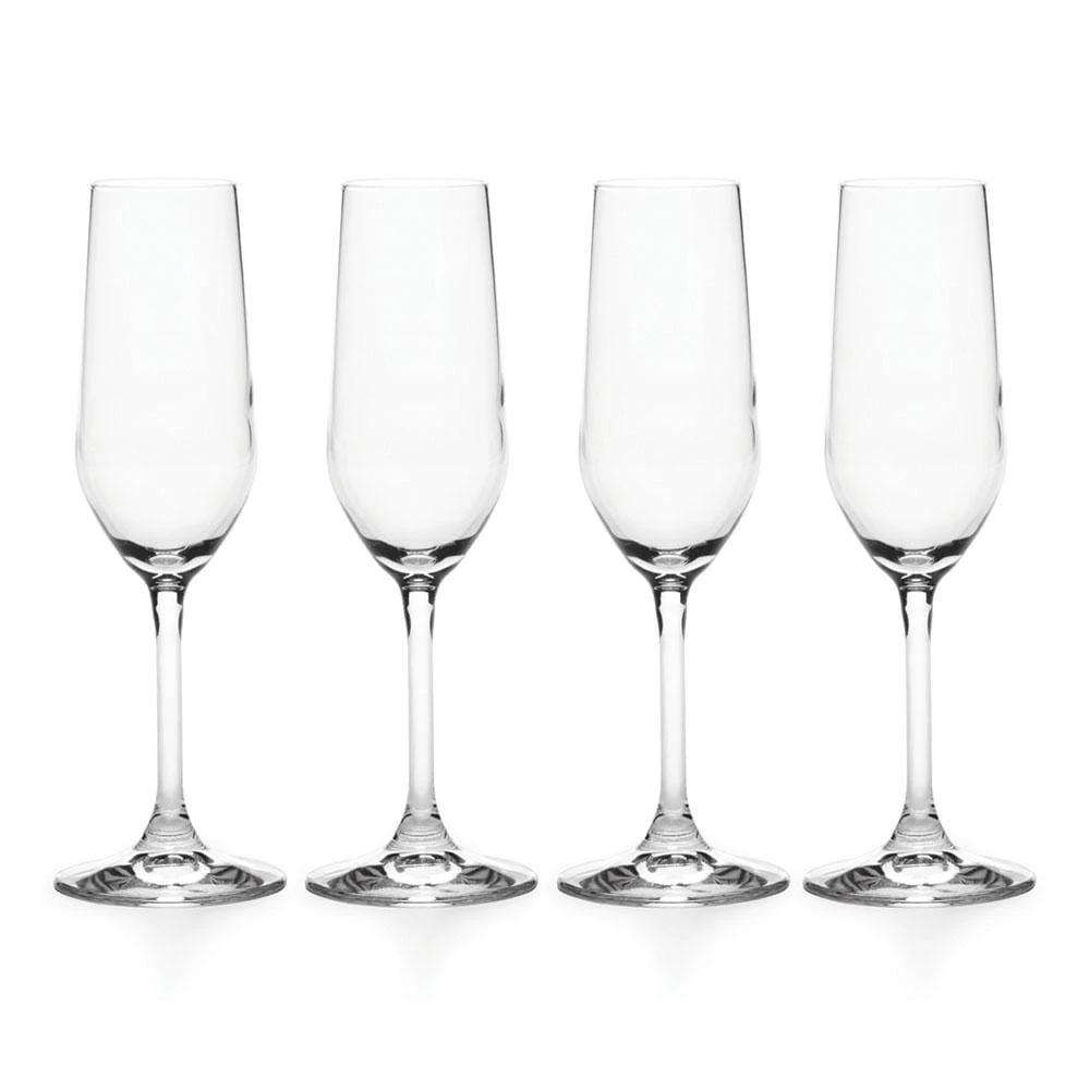 Hot Sale ❤️ Mikasa® Napoli Set of 4 Flute Glasses 😉 3 Hot Sale ❤️ Mikasa® Napoli Set of 4 Flute Glasses 😉