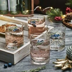 Best deal ✔️ Mikasa® Party Set of 4 Double Old Fashioned Whiskey Glasses 🧨 -Hot Sale barware Store party set of 4 double old fashioned glasses 5294203 3