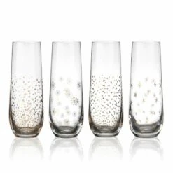 Best reviews of 😍 Mikasa® Party Set of 4 Gold Stemless Flute Glasses ✔️