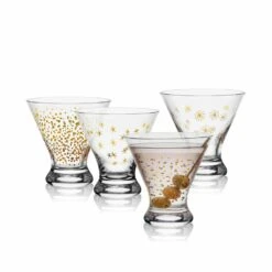 Brand new ❤️ Mikasa® Party Set of 4 Stemless Martini Glasses 🌟