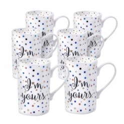 Hot Sale ⭐ Mikasa® Set of 6 Confetti Im Yours Mugs ⌛