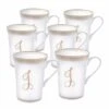 Cheap 🛒 Mikasa® Set of 6 Monogram J Gold Mugs ❤️ -Hot Sale barware Store set of 6 mongram j gold mugs 5203328K 1