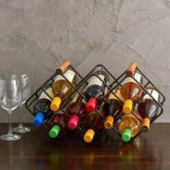 Budget 🛒 Gourmet Basics® Stackable 12 Bottle Wine Rack ⌛ 5 Budget 🛒 Gourmet Basics® Stackable 12 Bottle Wine Rack ⌛ -Hot Sale barware Store stackable 12 bottle wine rack 5176737 2